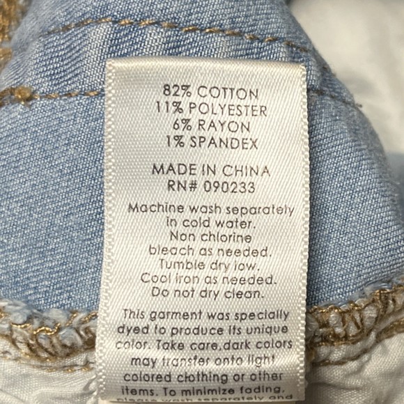 Pacsun Denim Shorts Girls 22/ 6 Small Cuffed Distressed Button Up Jeans Stretch - Picture 5 of 6